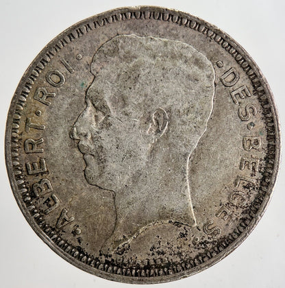 1934 Belgium 20 Francs Silver Coin | Fine Collectable Grade | a6878
