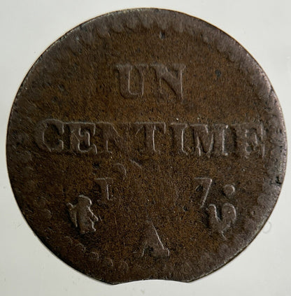France Un 1 Centime L’an 7 Coin | Fine Collectable Grade