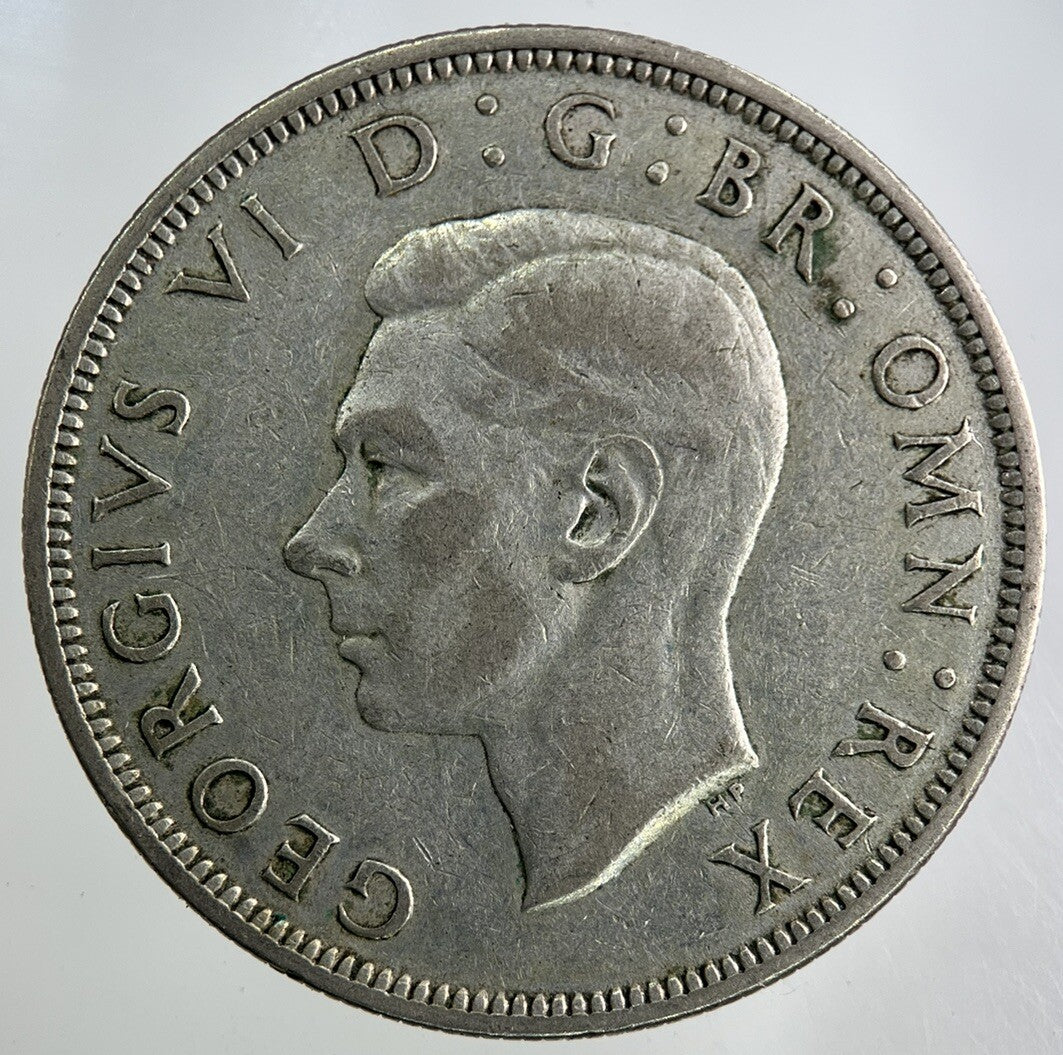 1945 George VI Half - Crown Silver Coin | Fine Collectable Grade