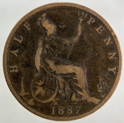 1887 Victoria Half - Penny Coin | Collectable Grade