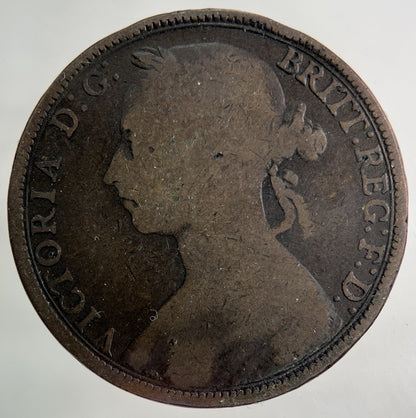 1890 Victoria One Penny Coin | Collectable Grade