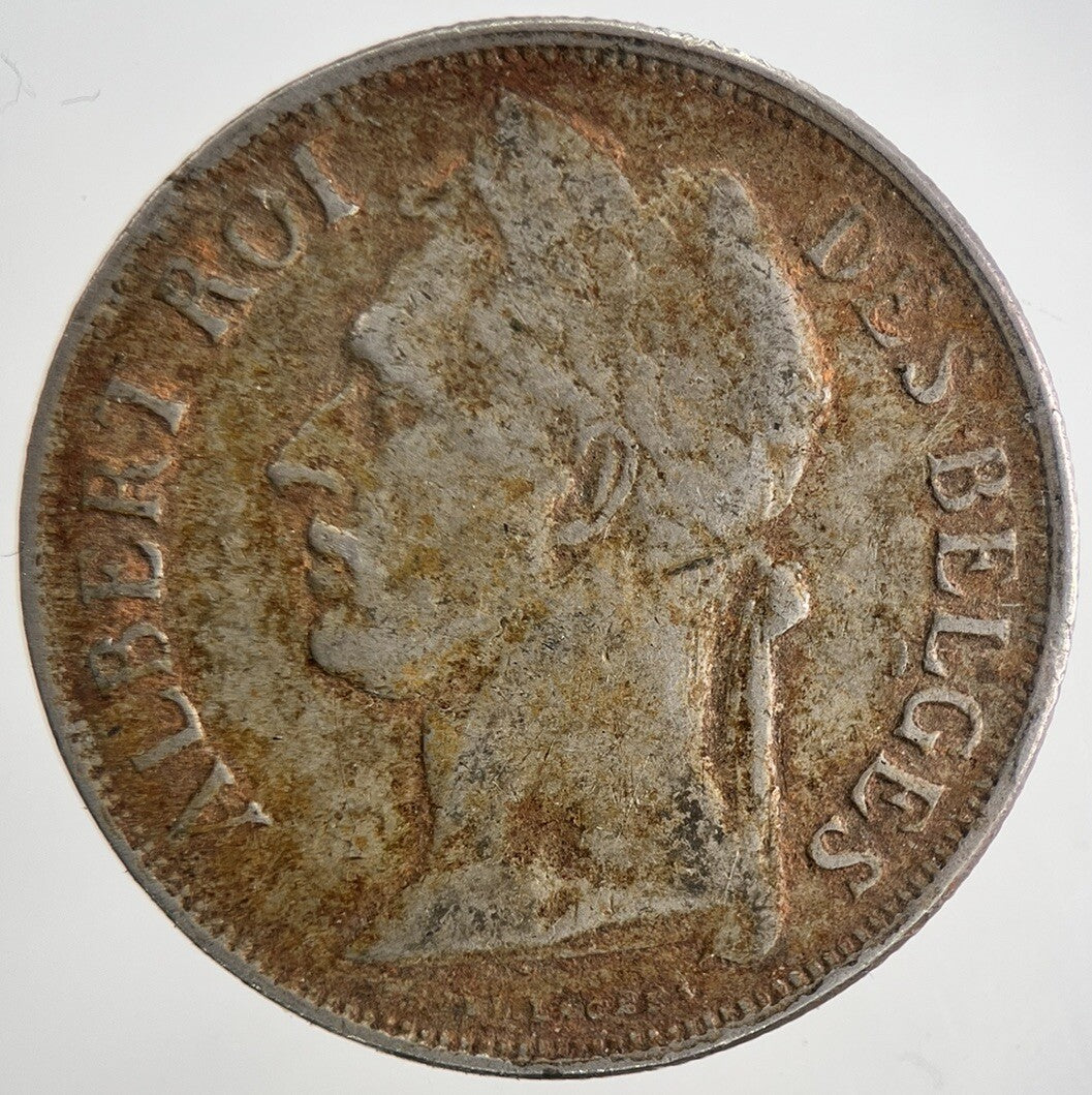 1927 Belgium Congo 1 Franc Coin | Fine Collectable Grade | a8137