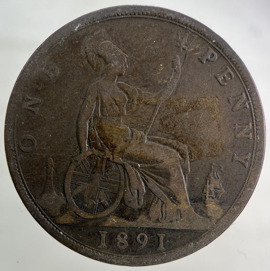 1891 Victoria One Penny Coin | Collectable Grade