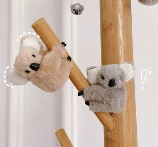 2 x Cute Koala Bear Animal Claw Clip Attach To Wire Hair Hanging