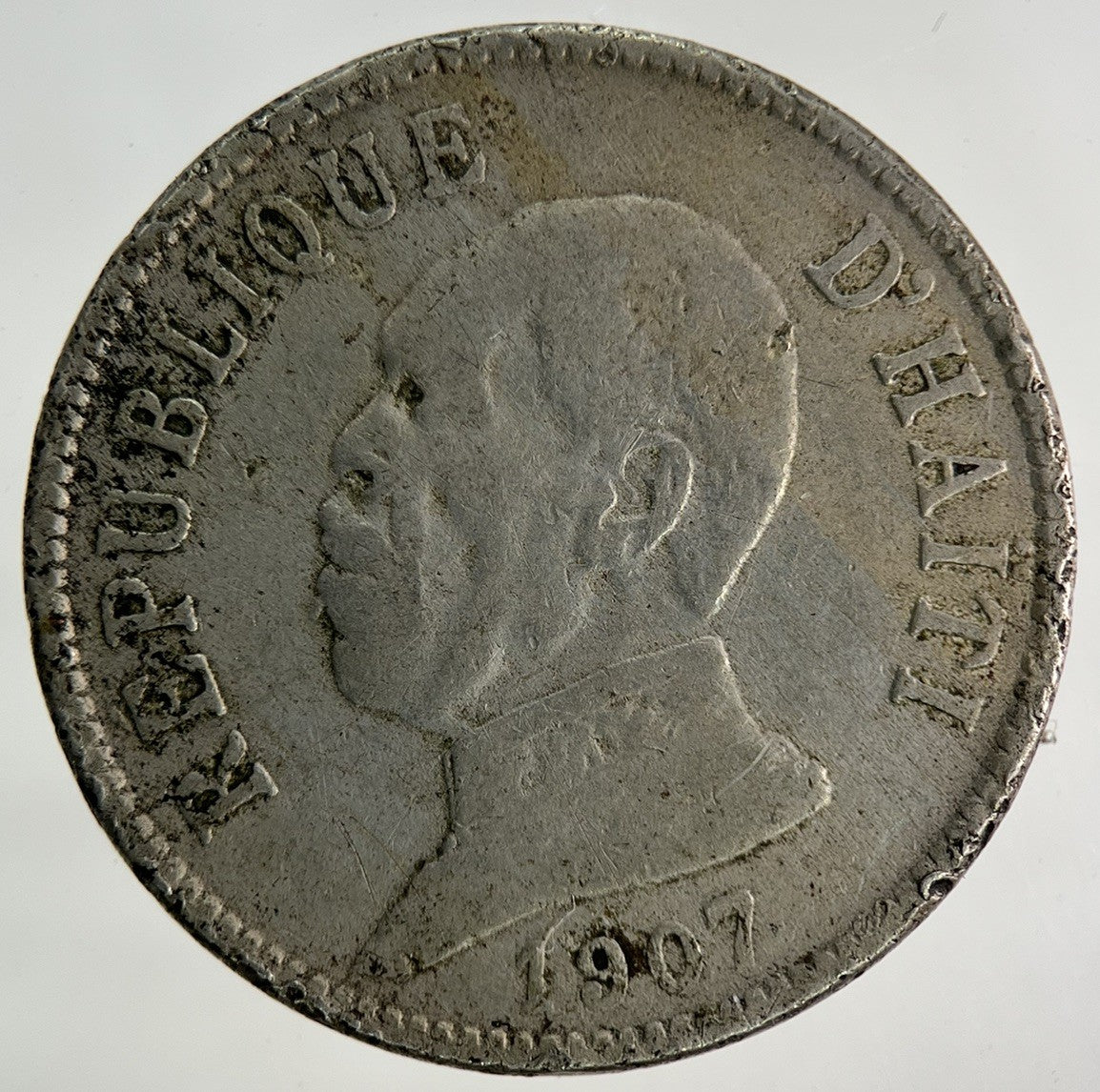 1907 Haiti 20 Centimes Coin | Fine Collectable Grade