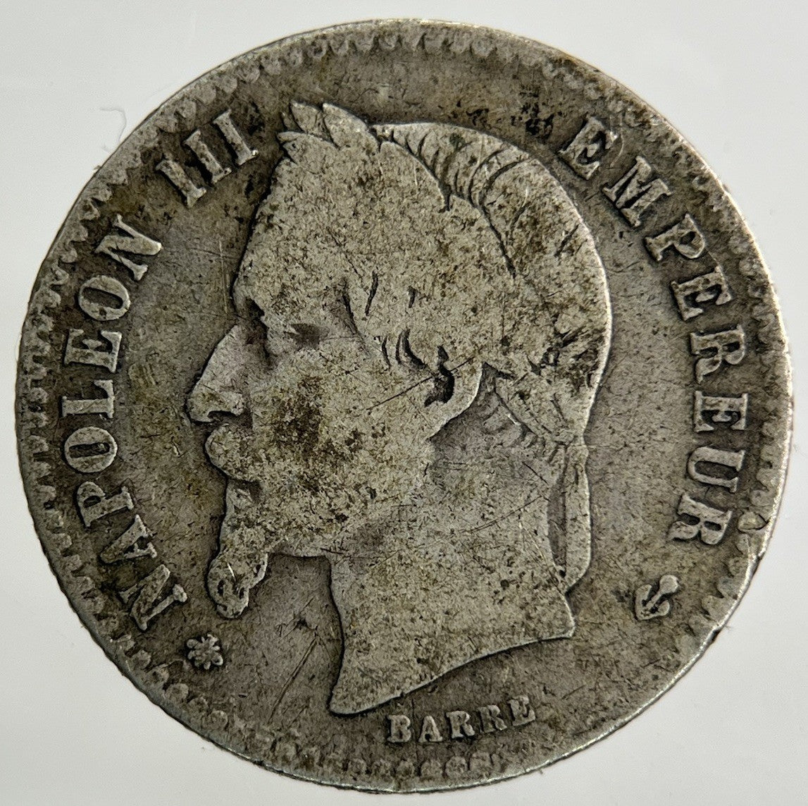 1865 France 50 Centimes Silver Coin | Fine Collectable Grade