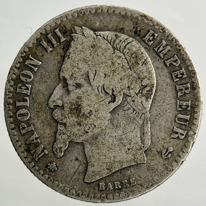 1865 France 50 Centimes Silver Coin | Fine Collectable Grade