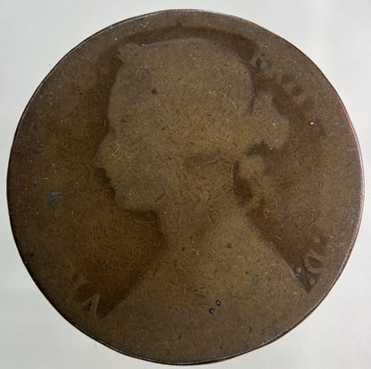 1876 - H Victoria One Penny Coin | Collectable Grade