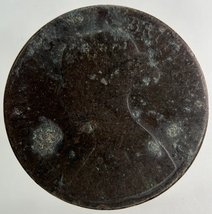 1861 Victoria Half - Penny Coin | Worn Grade