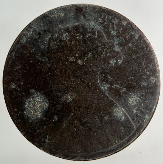 1861 Victoria Half - Penny Coin | Worn Grade