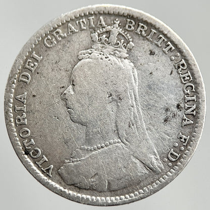 1889 Victoria Threepence | British Silver Coin | Collectable Grade | a1640