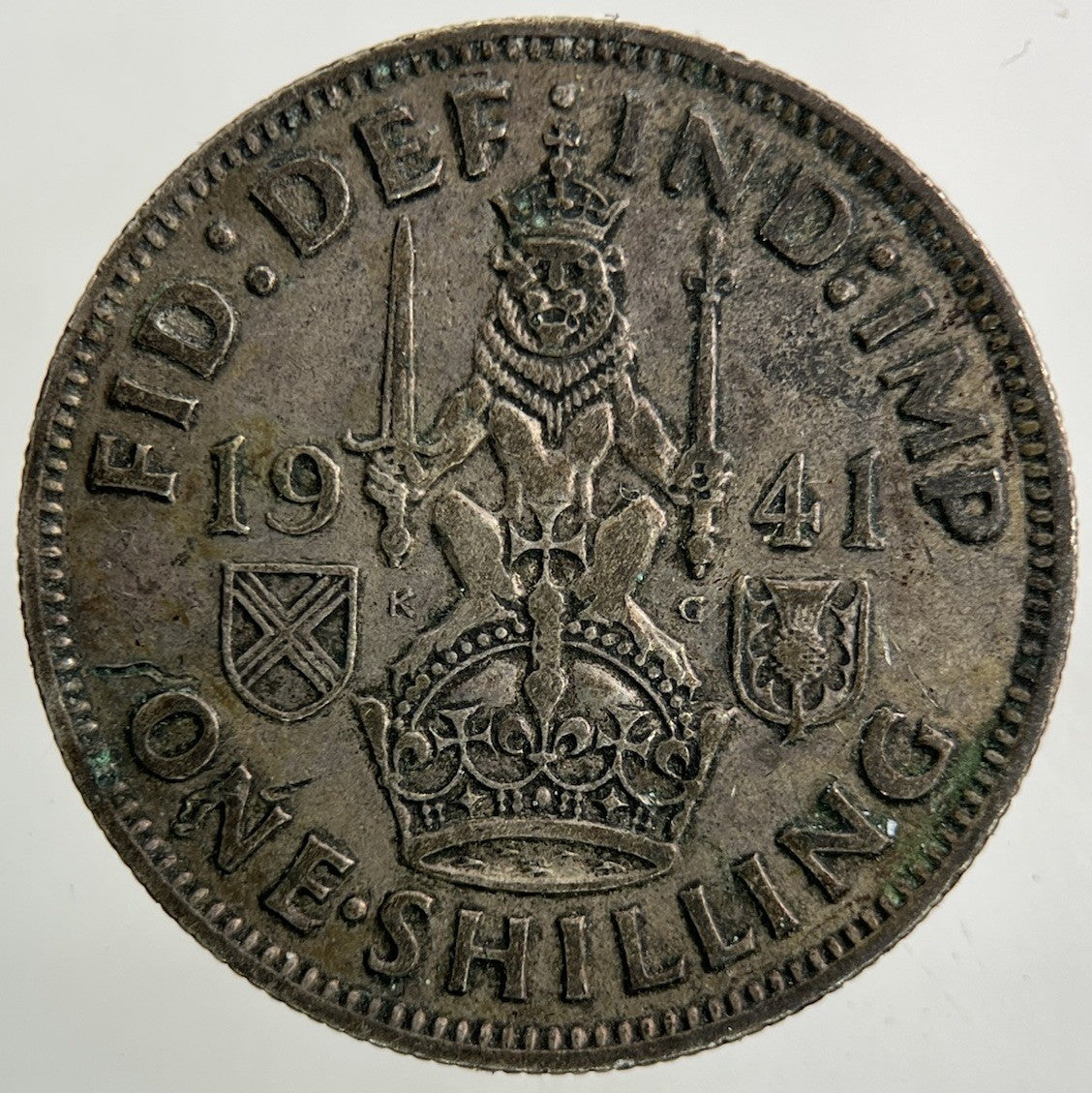 1941 George VI Shilling Silver Coin | Fine Collectable Grade