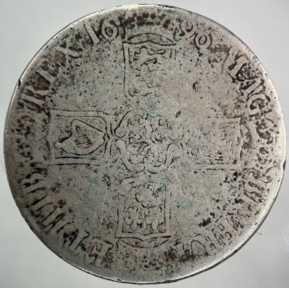 1696 William III 3rd One Crown Silver Coin | Collectable Grade
