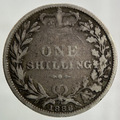 1886 Victoria Shilling Silver Coin | Collectable Grade