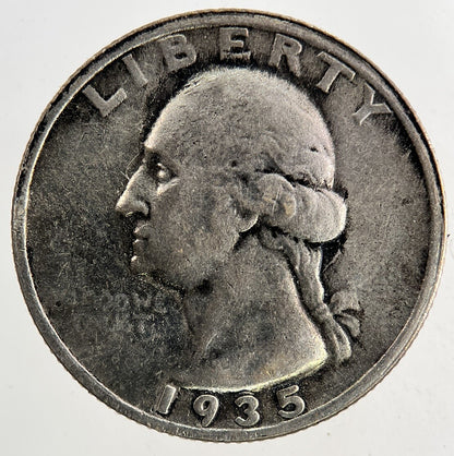 1935 - S US USA Quarter Dollar Silver Coin | Fine Collectable Grade