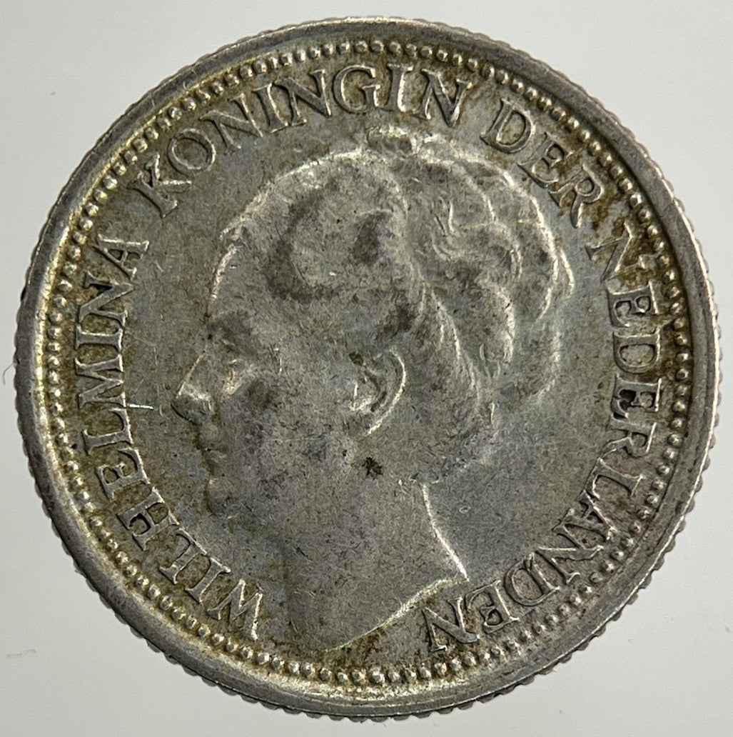 1938 Netherlands 10 Cents Silver Coin | Fine Collectable Grade