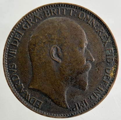 1910 Edward VII Farthing Coin | Fine Collectable Grade