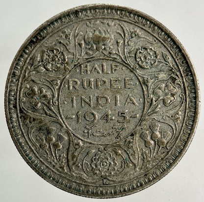 1945 India Half Rupee Silver Coin | Fine Collectable Grade