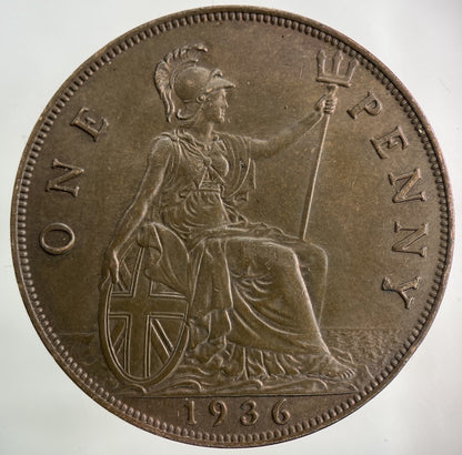 1936 George V One Penny Coin | Very Fine Grade