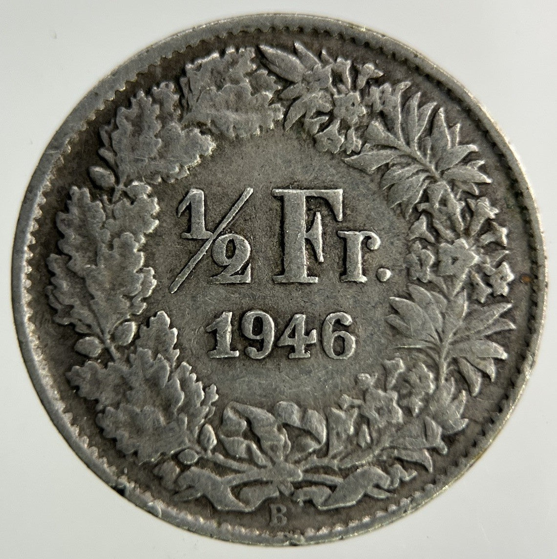 1946 Switzerland Swiss 1/2 Half Franc Silver Coin | Fine Collectable Grade