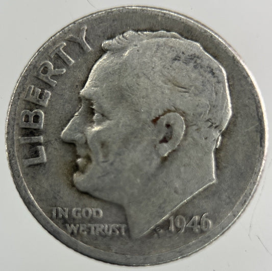 1946 US USA Roosevelt Dime Silver Coin | Collectable Grade