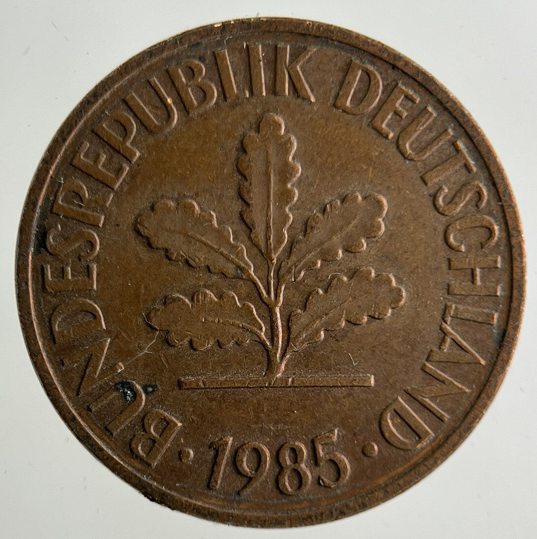 1985 Germany 2 Pfennig Coin | Fine Collectable Grade