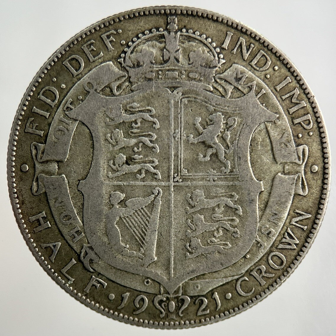 1921 George V Half - Crown Silver Coin | Fine Collectable Grade