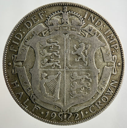 1921 George V Half - Crown Silver Coin | Fine Collectable Grade