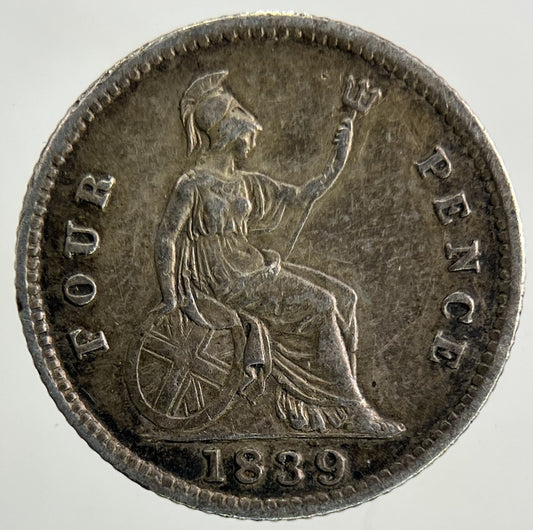 1839 Victoria Groat Four - Pence Silver Coin | Fine Collectable Grade