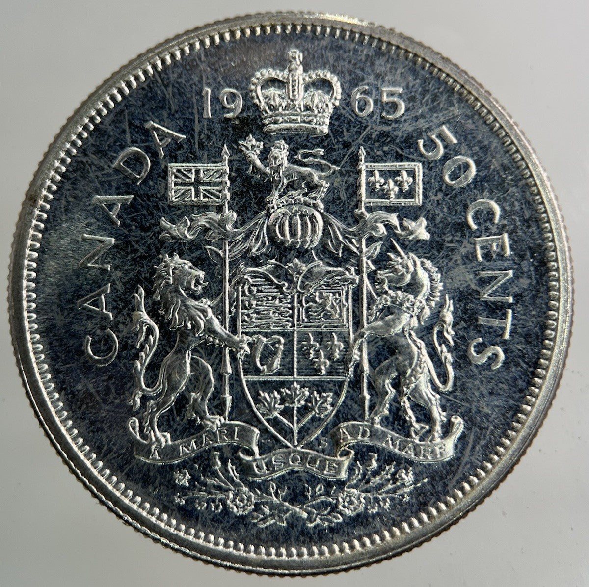 1965 Canada 50 Cents Silver Coin | Fine Collectable Grade