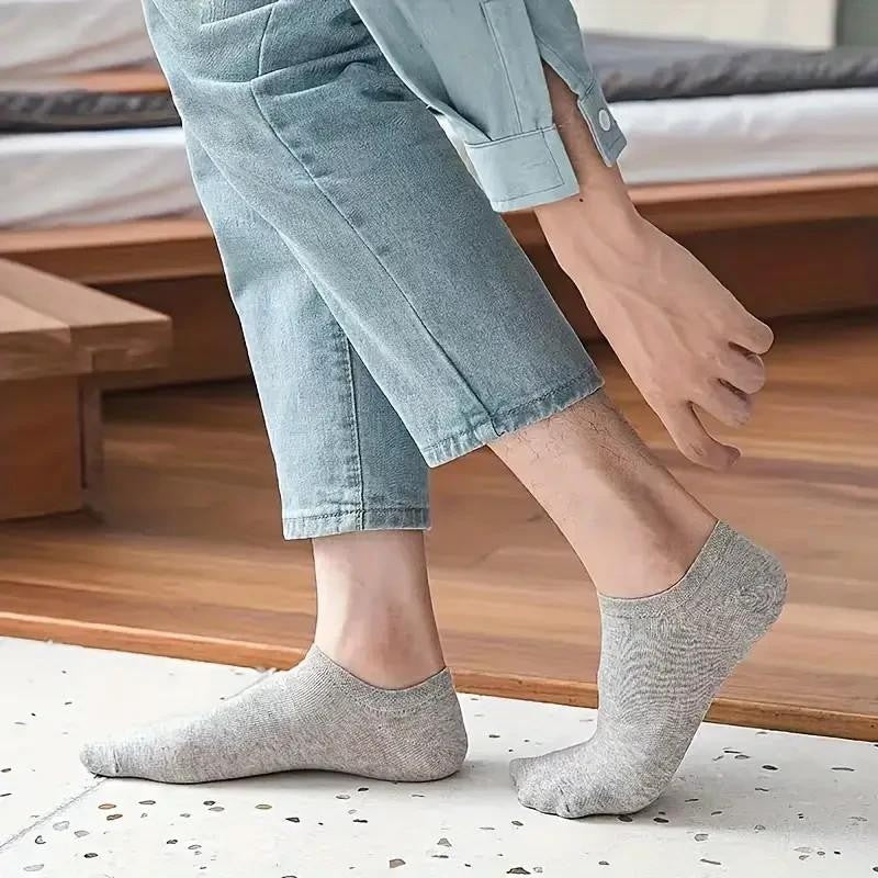 1 Pair Womens Trainer Grey Ankle Socks Invisible Cotton Low Cut Sports Socks