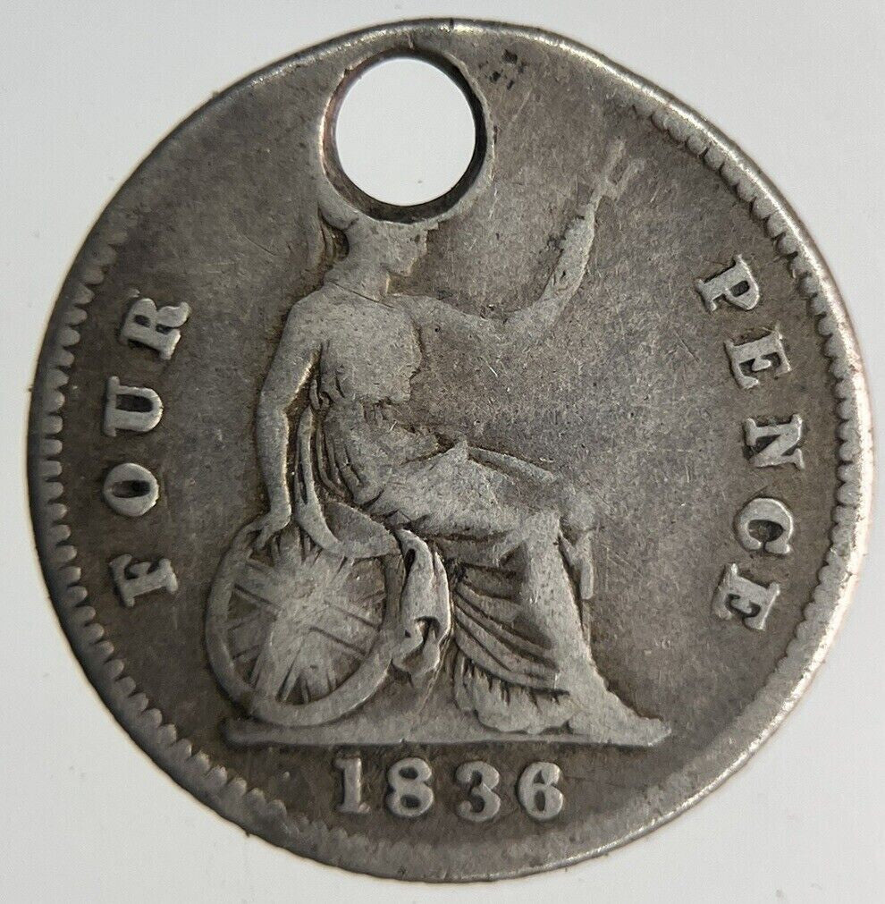 1836 William IV Groat Four - Pence Silver Coin | Fine Collectable Grade