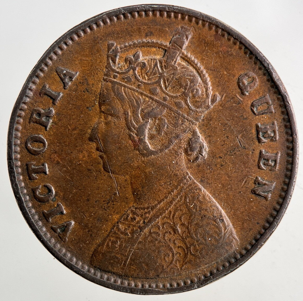 1862 India Victoria 1/4 Quarter Anna Coin | Very High Grade