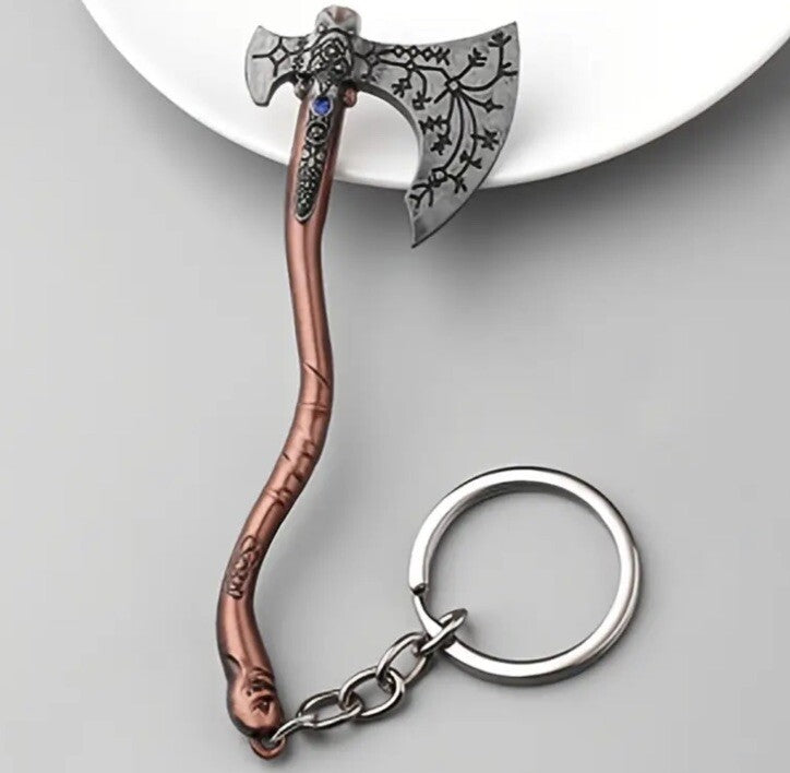 Viking Axe Shaped Keyring Premium Keychain Gift UK
