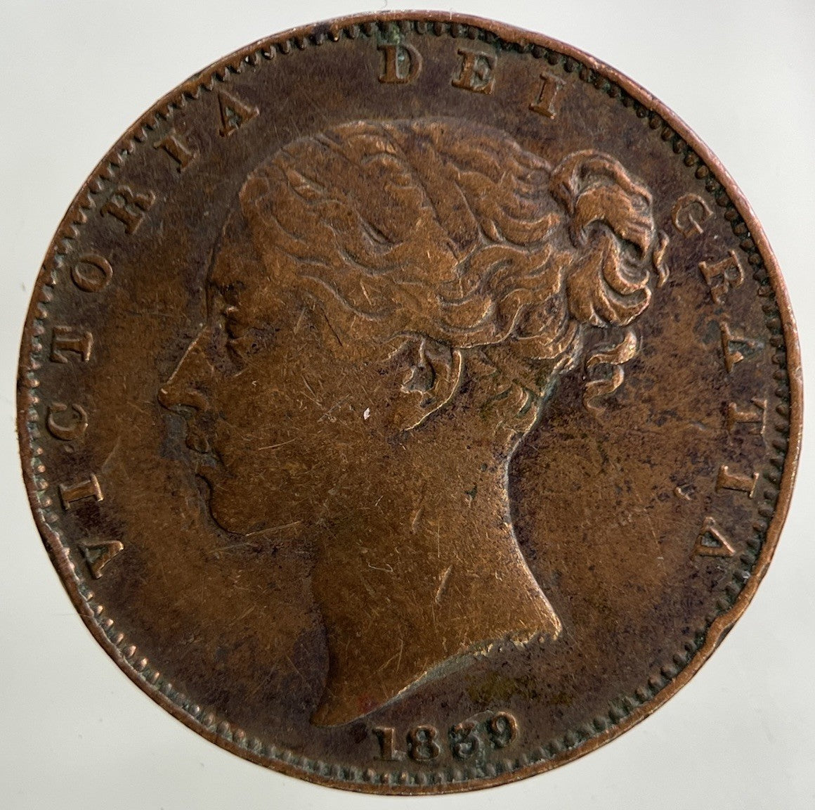 1839 Isle Of Man Farthing Coin | Fine Collectable Grade