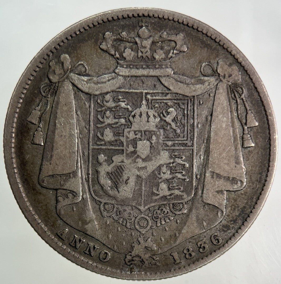 1836 William IV Half - Crown Silver Coin | Fine Collectable Grade