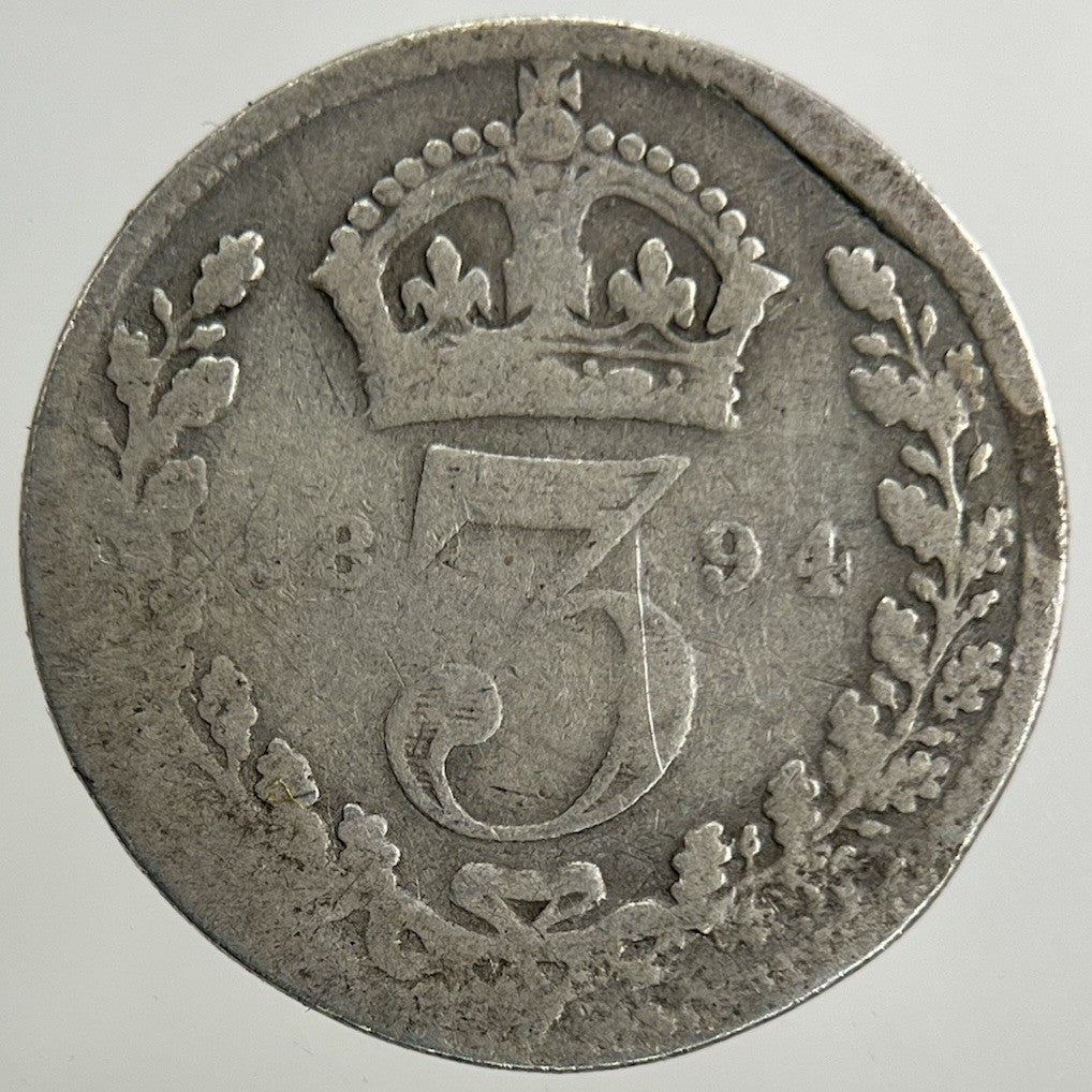 1894 Victoria Threepence Silver Coin | Collectable Grade
