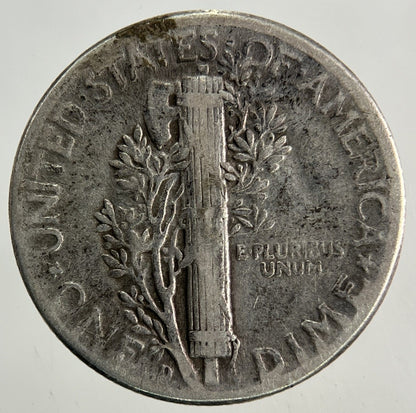 1945 - D US USA Mercury Dime Silver Coin | Fine Collectable Grade