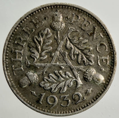 1932 George V Threepence Silver Coin | Collectable Grade