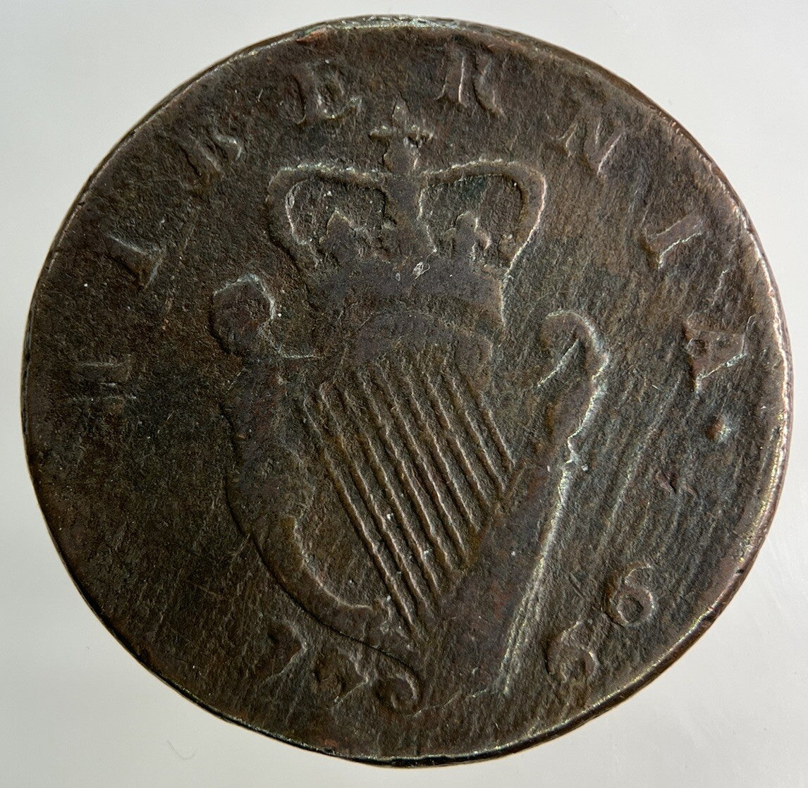 1766 Irish Half - Penny Coin | Fine Collectable Grade