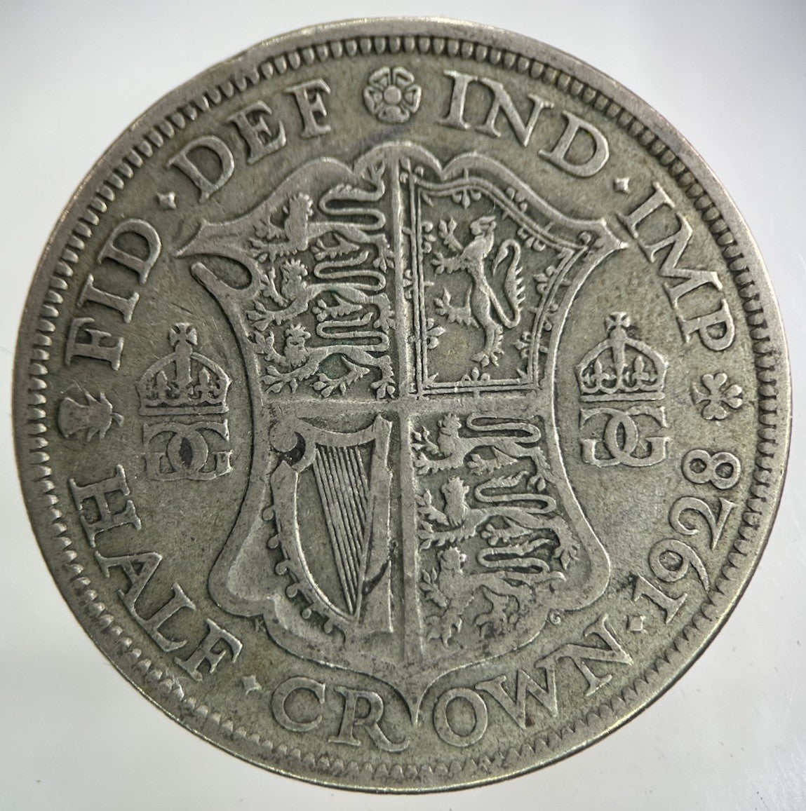 1928 George V Half - Crown Silver Coin | Fine Collectable Grade