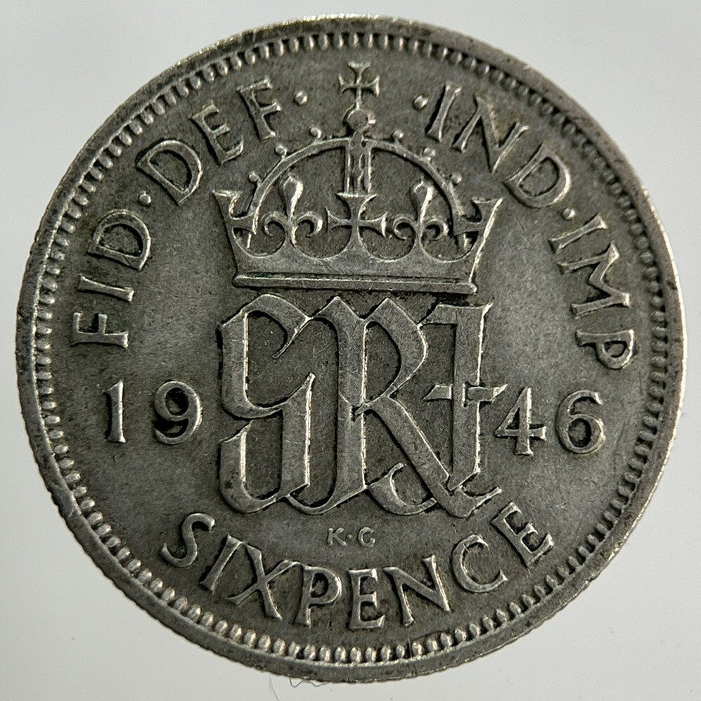 1946 George VI Sixpence Silver Coin | Fine Collectable Grade