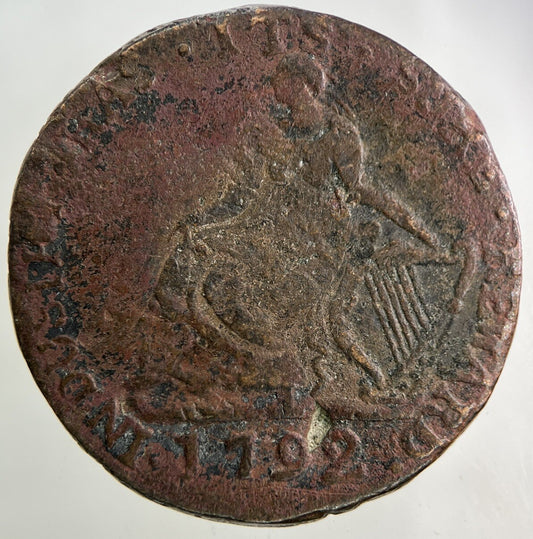 1792 Irish Miners Half - Penny Token Coin | Collectable Grade