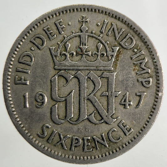 1947 George VI Sixpence Coin | Fine Collectable Grade