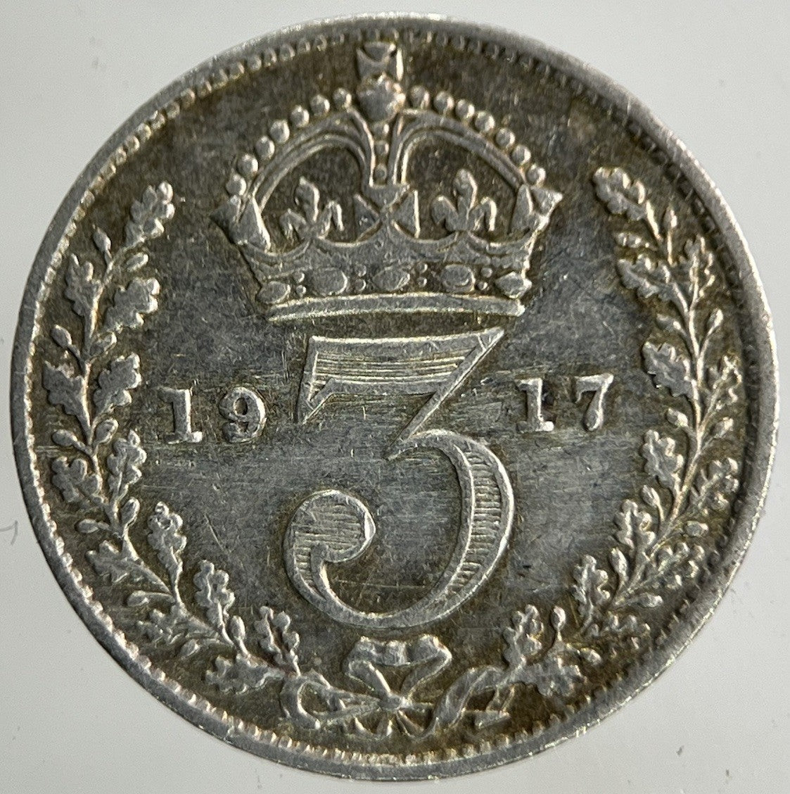 1917 George V Threepence Silver Coin | Fine Collectable Grade