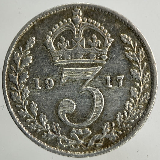 1917 George V Threepence Silver Coin | Fine Collectable Grade