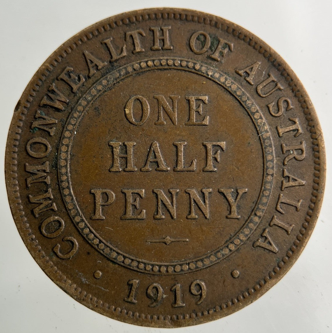 1919 Australia Half - Penny Coin | Fine Collectable Grade