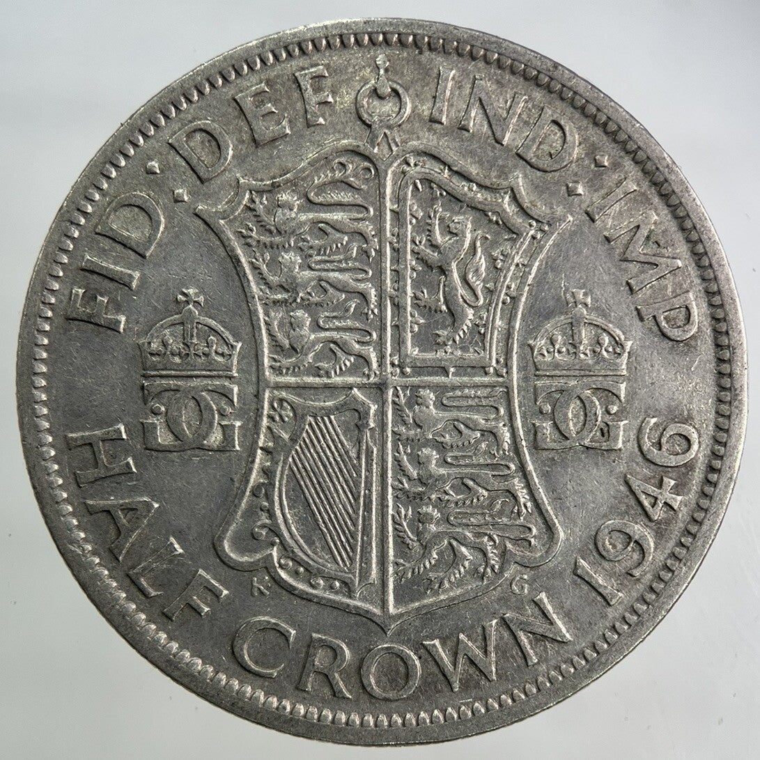 1946 George VI Half - Crown Silver Coin | Fine Collectable Grade