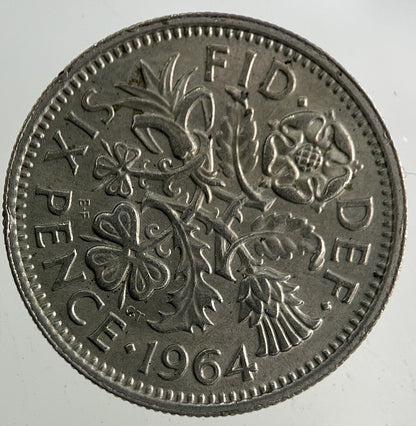 1964 Elizabeth II 2nd Sixpence Coin | Fine Collectable Grade