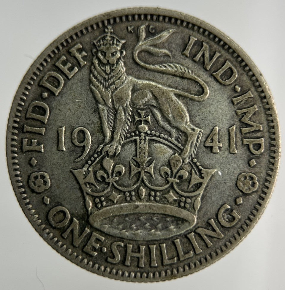 1941 George VI Shilling Silver Coin | Fine Collectable Grade